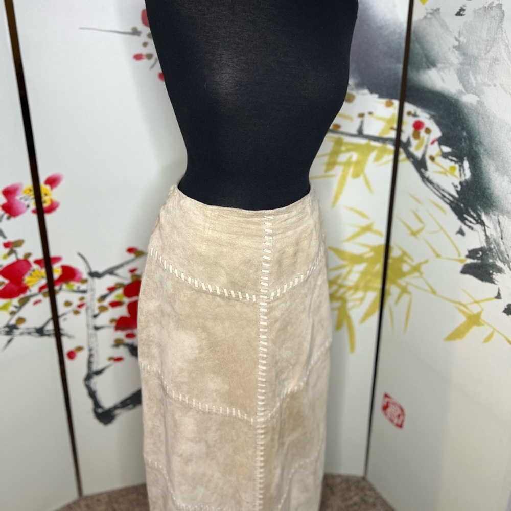 Full length maxi suede skirt - Picture 7 of 7